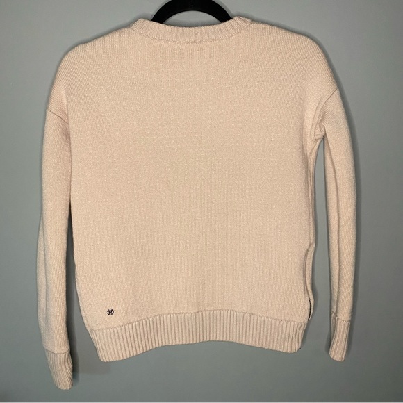 [XS] Lululemon Merino Wool Pink Crew Neck Sweater with Side Zippers - Picture 2 of 8